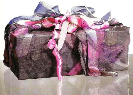 Geschenkverpackungen - Graurosa Seidenschal