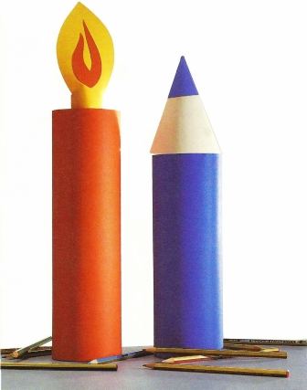Geschenkverpackungen - Buntstift und Kerze